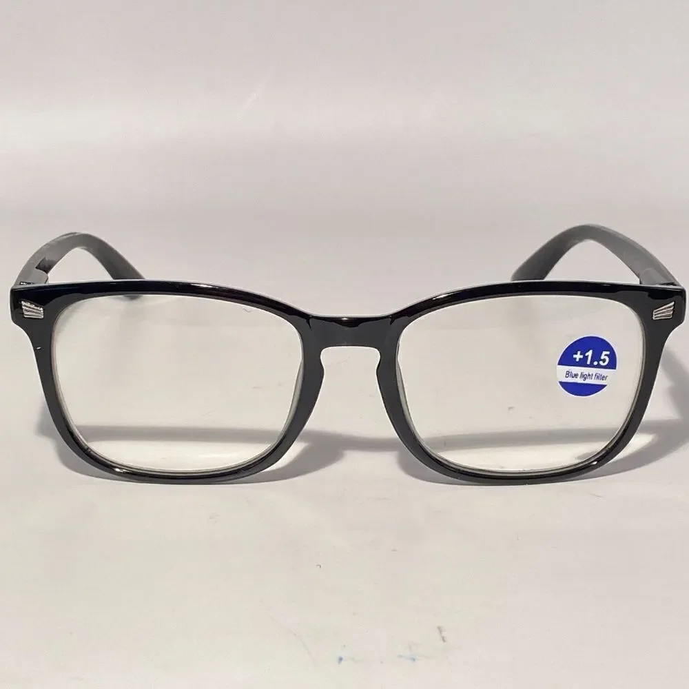 1505 Colette 1.5 Black Reading Glasses Soft Butterfly Readers NWT